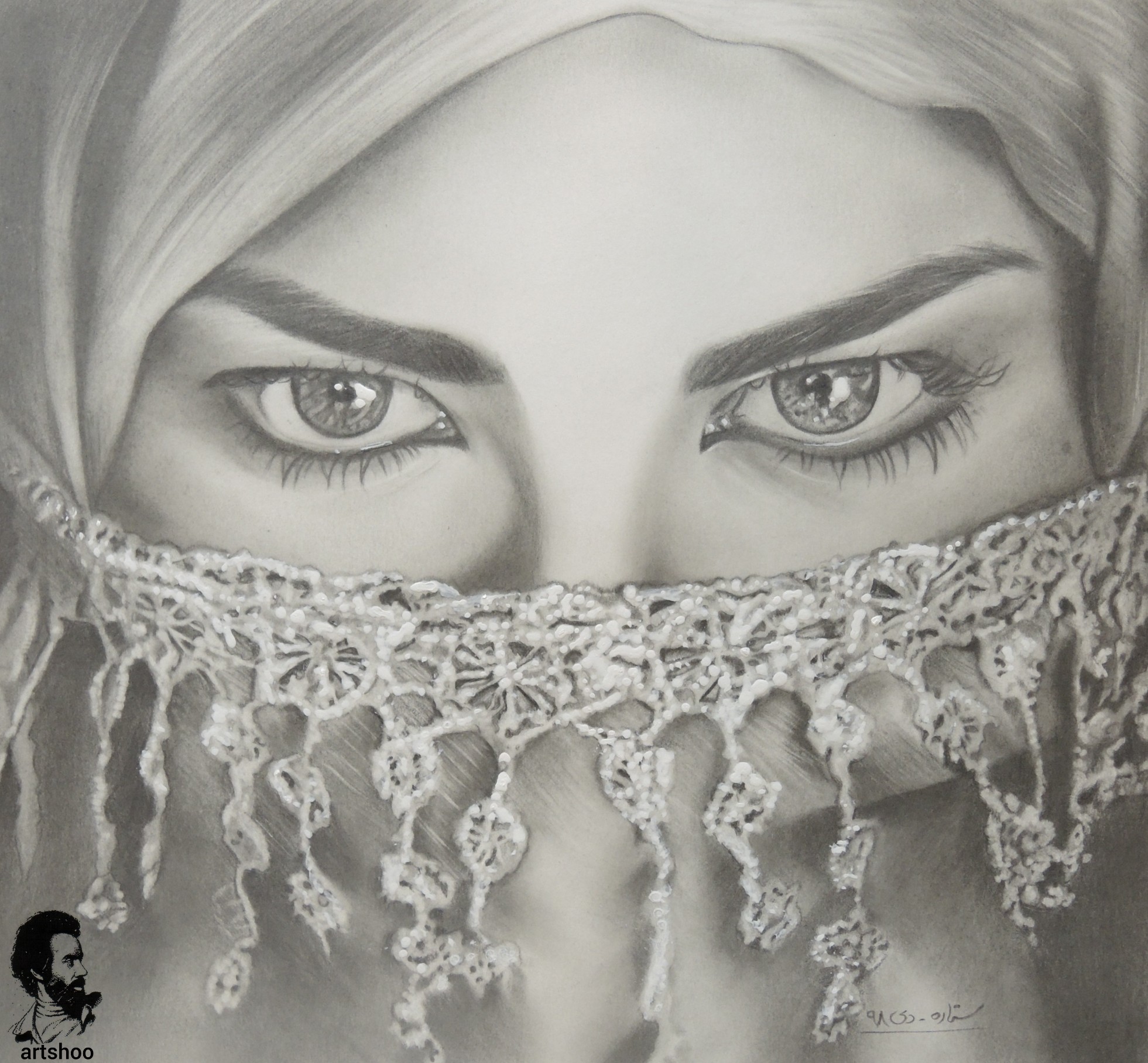 نقاشی سیاه قلم اورژینال